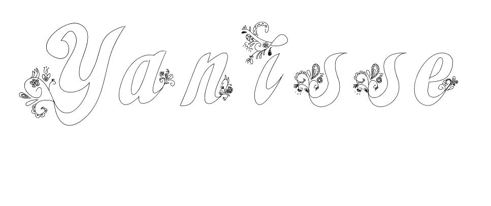 Coloriage Yanisse - Prénom à imprimer