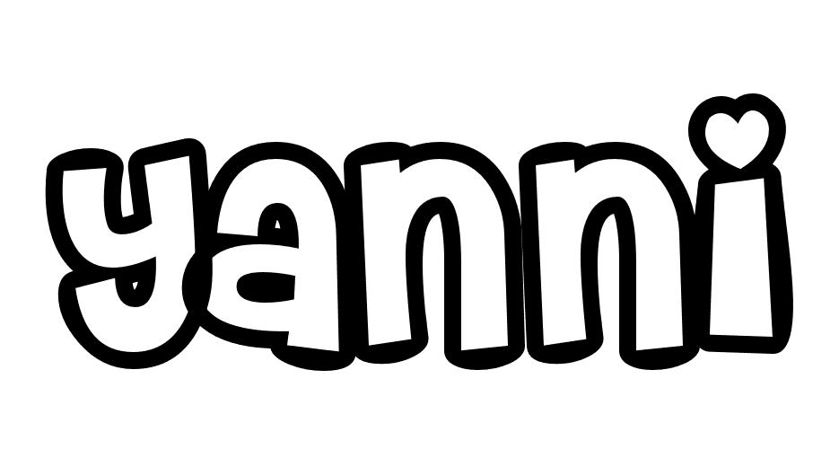 Coloriage Yanni - Prénom à imprimer
