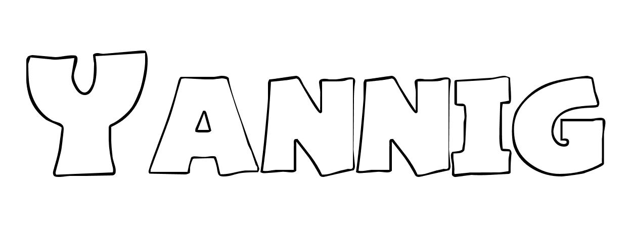 Coloriage Yannig - Prénom à imprimer