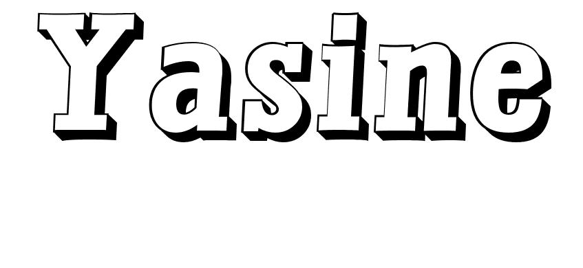 Coloriage Yasine - Prénom à imprimer