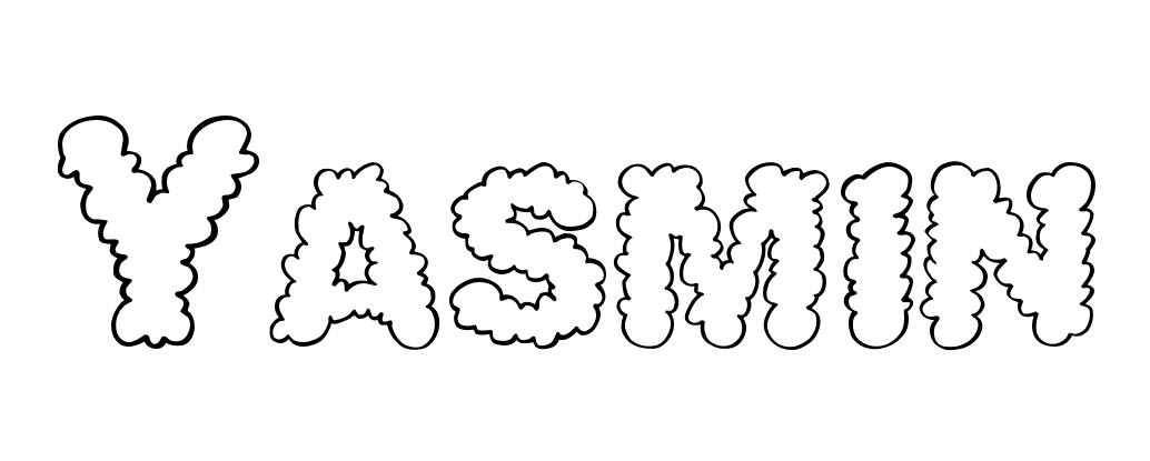 Coloriage Yasmin - Prénom à imprimer