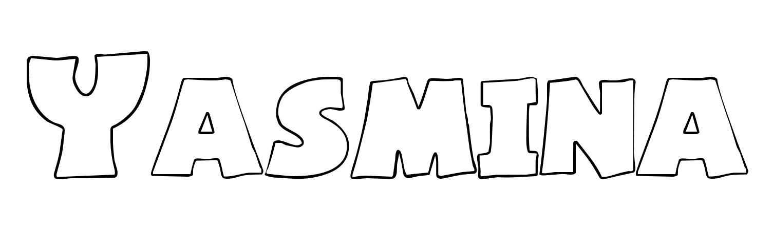 Coloriage Yasmina - Prénom à imprimer