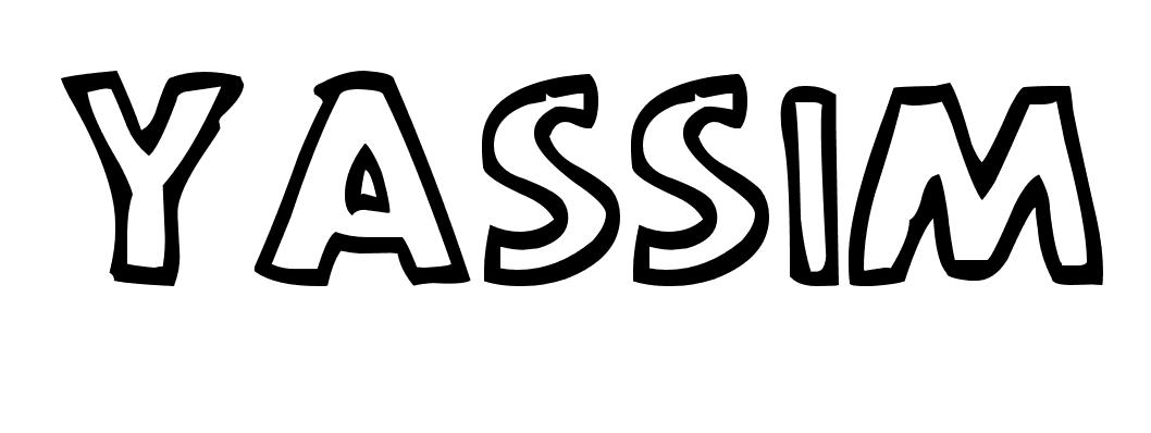 Coloriage Yassim - Prénom à imprimer