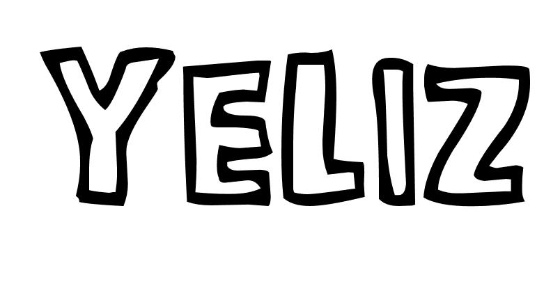 Coloriage Yeliz - Prénom à imprimer