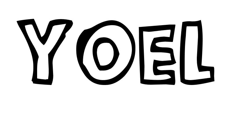 Coloriage Yoel - Prénom à imprimer