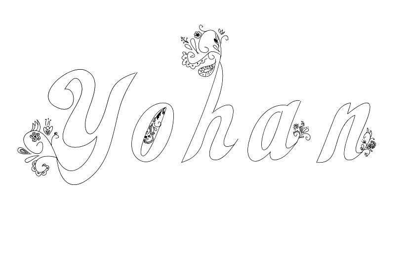 Coloriage Yohan - Prénom à imprimer