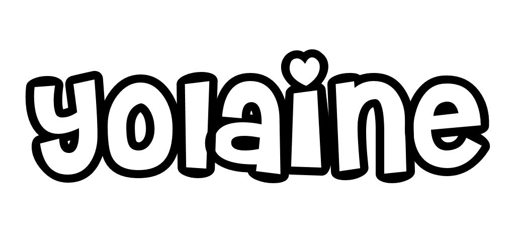 Coloriage Yolaine - Prénom à imprimer