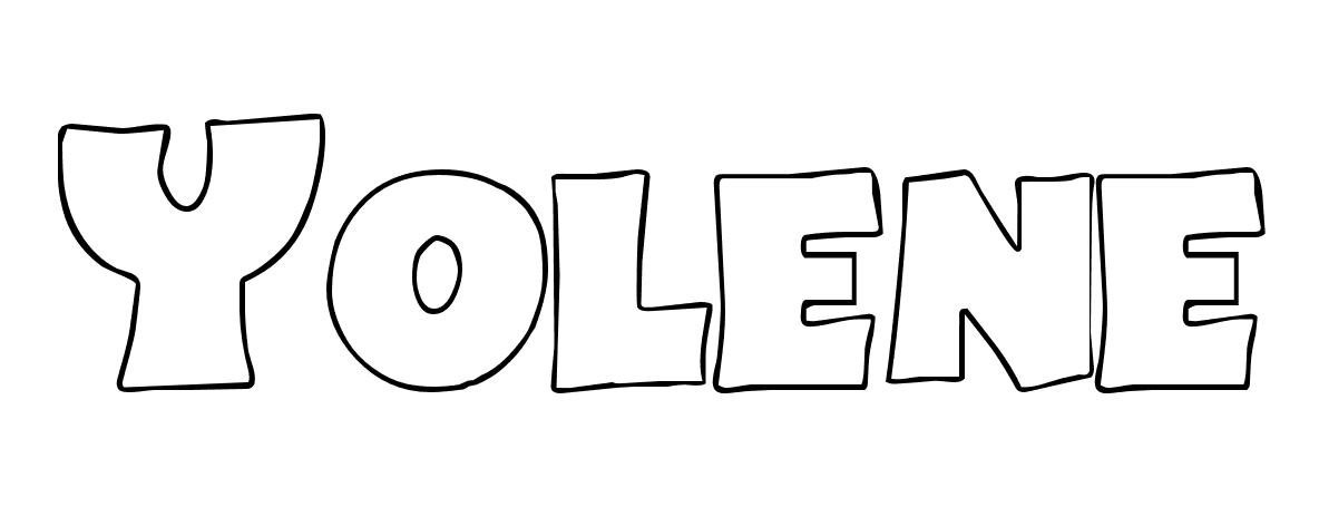 Coloriage Yolene - Prénom à imprimer