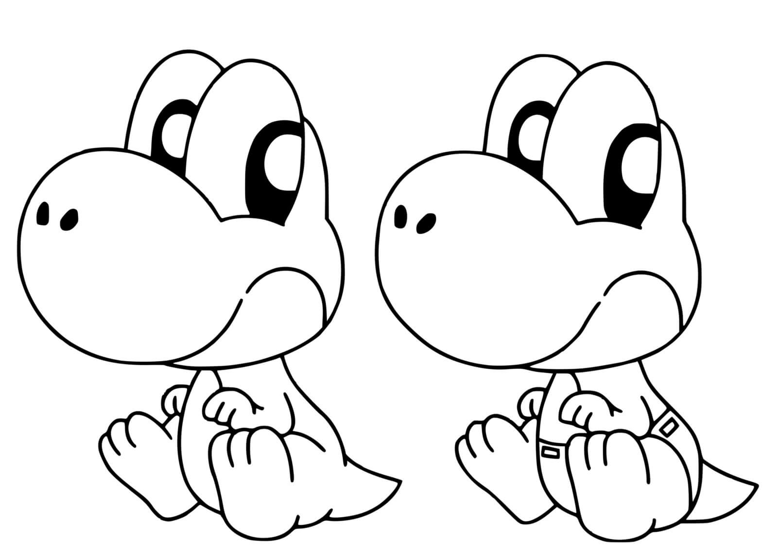 Coloriage Yoshi Kawaii - Yoshi à imprimer