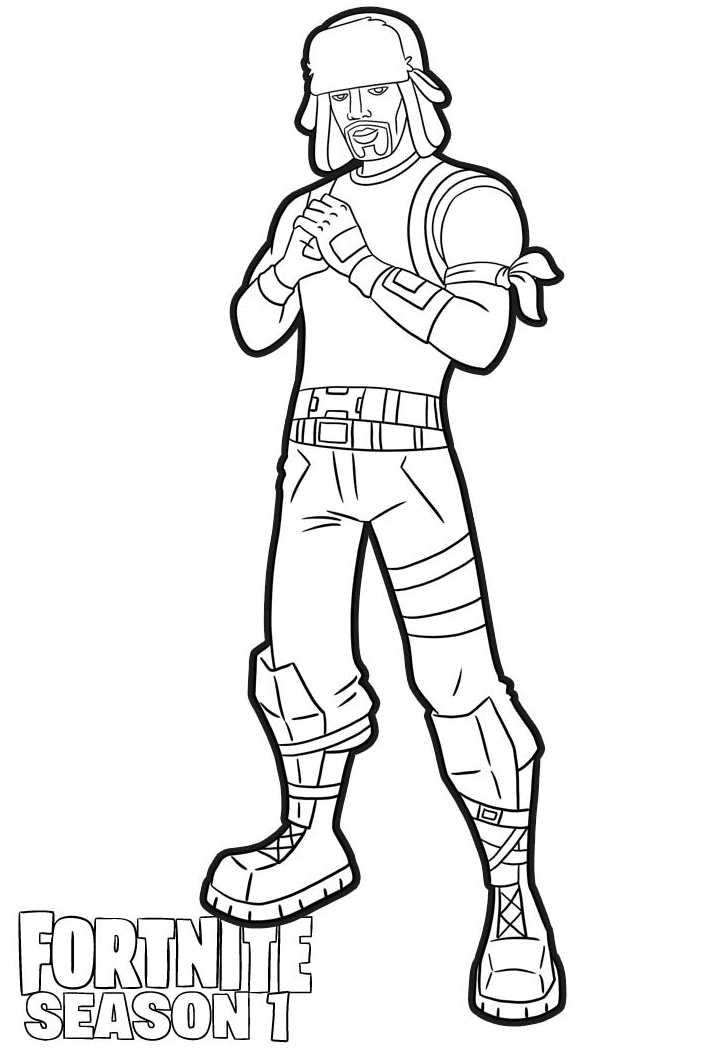 Coloriage Peau Ranger Yuletide Fortnite - Fortnite à imprimer