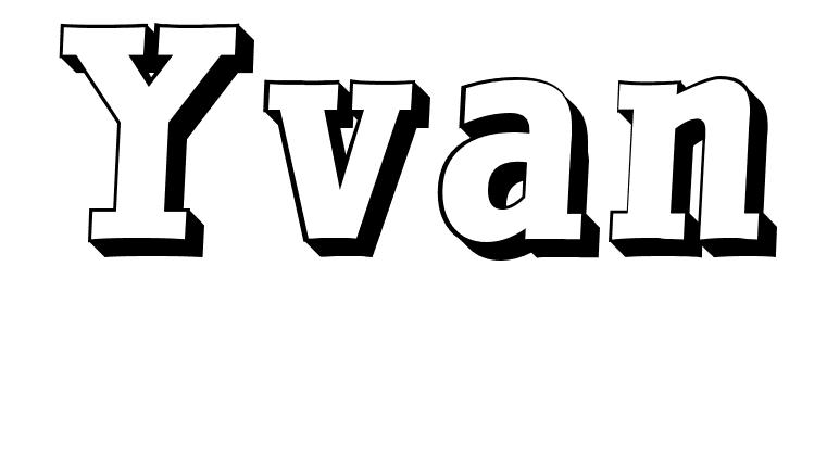 Coloriage Yvan - Prénom à imprimer