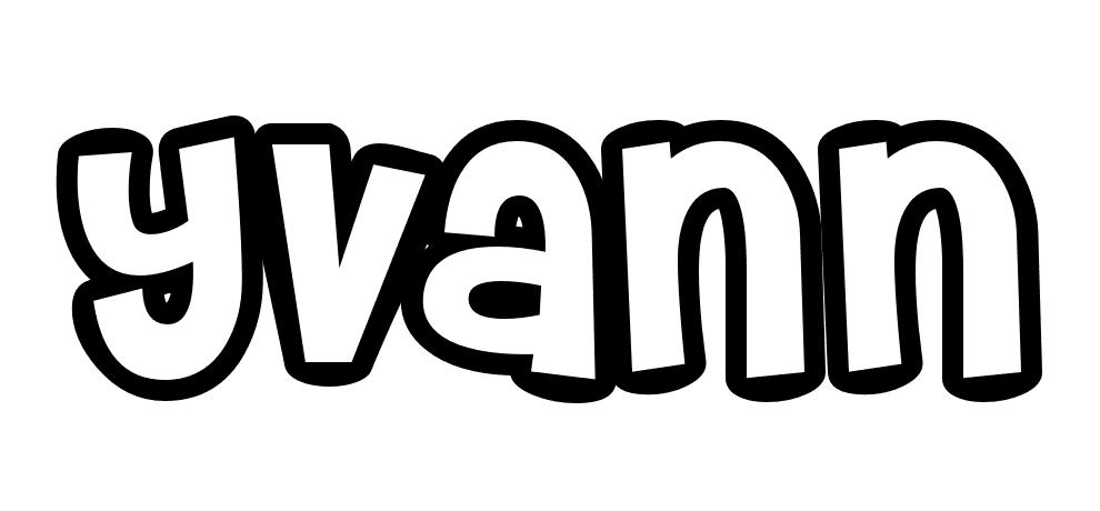 Coloriage Yvann - Prénom à imprimer