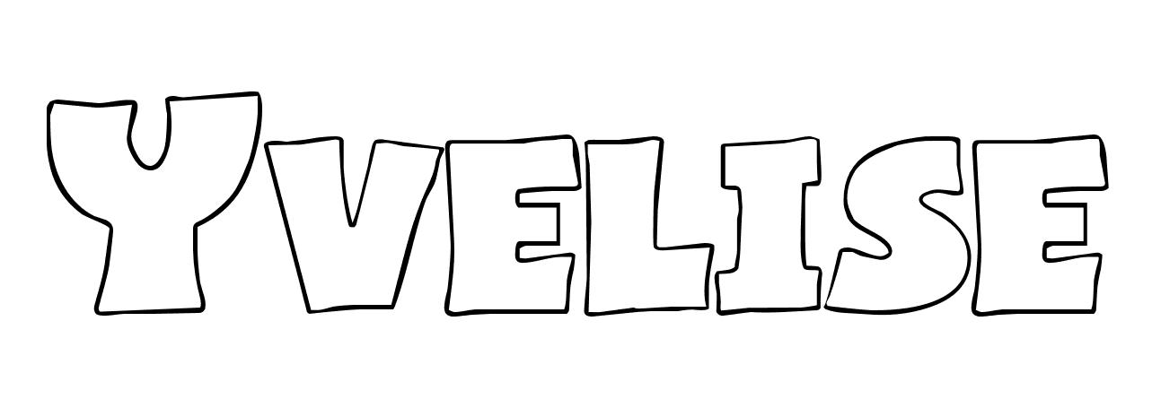 Coloriage Yvelise - Prénom à imprimer