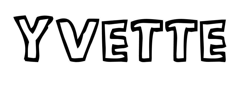 Coloriage Yvette - Prénom à imprimer