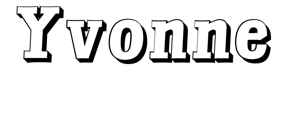 Coloriage Yvonne - Prénom à imprimer