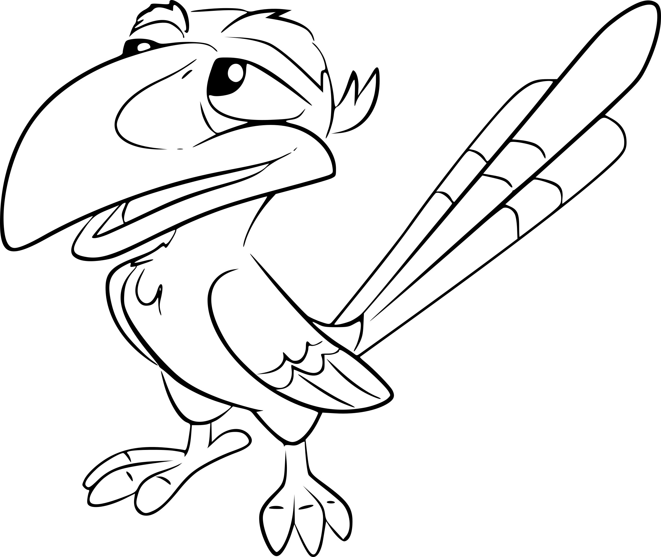 Coloriage Zazu Calao Bec Rouge - Roi lion à imprimer