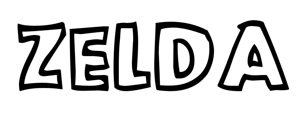 Coloriage Zelda - Prénom à imprimer