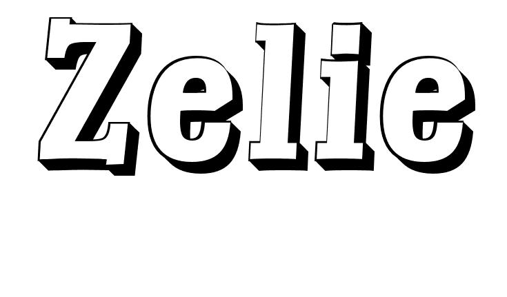 Coloriage Zelie - Prénom à imprimer