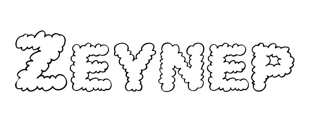 Coloriage Zeynep - Prénom à imprimer