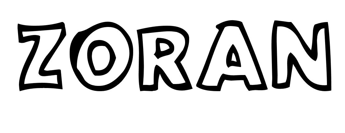 Coloriage Zoran - Prénom à imprimer