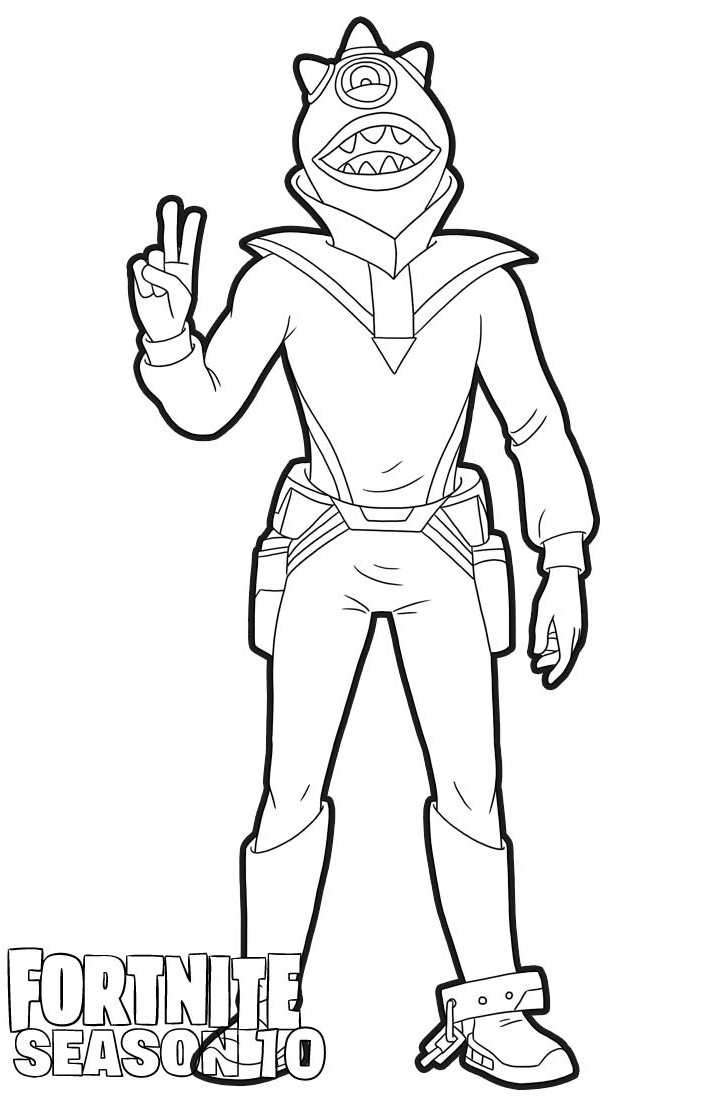 Coloriage Zorgoton Season 10 - Fortnite à imprimer