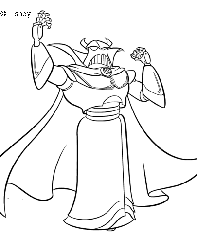 Coloriage Zurg Le Darkvador De Toy Story - Toy story à imprimer