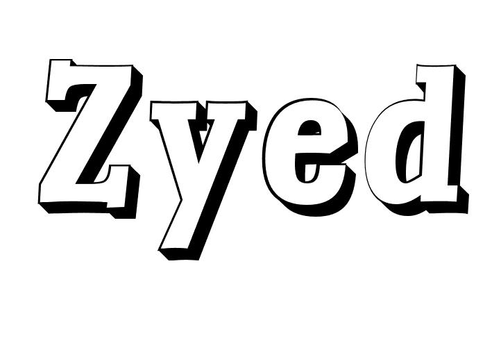 Coloriage Zyed - Prénom à imprimer