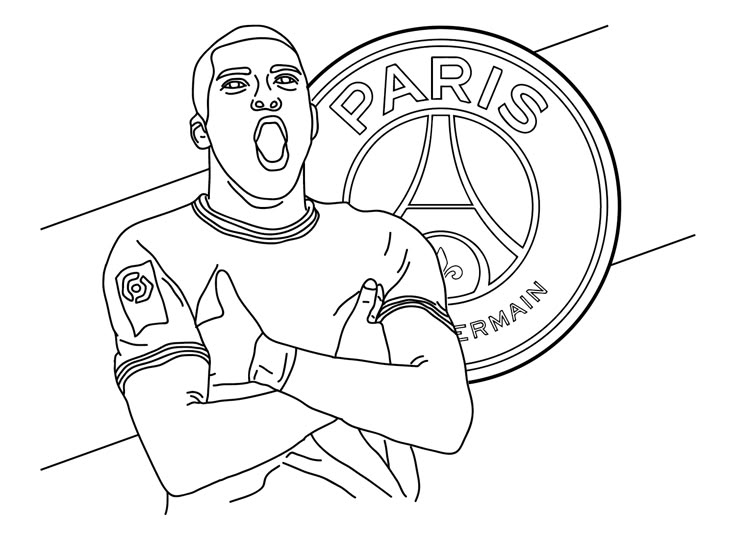 Coloriage A53cc31159243f94ed05370146fc160a - Mbappé à imprimer