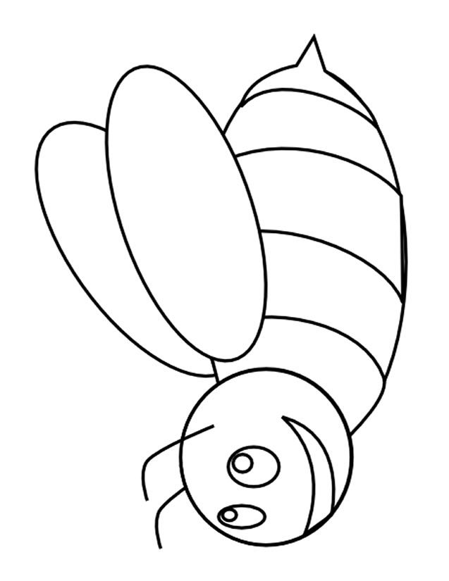 Coloriage Abeille Pour Enfant - Abeille à imprimer