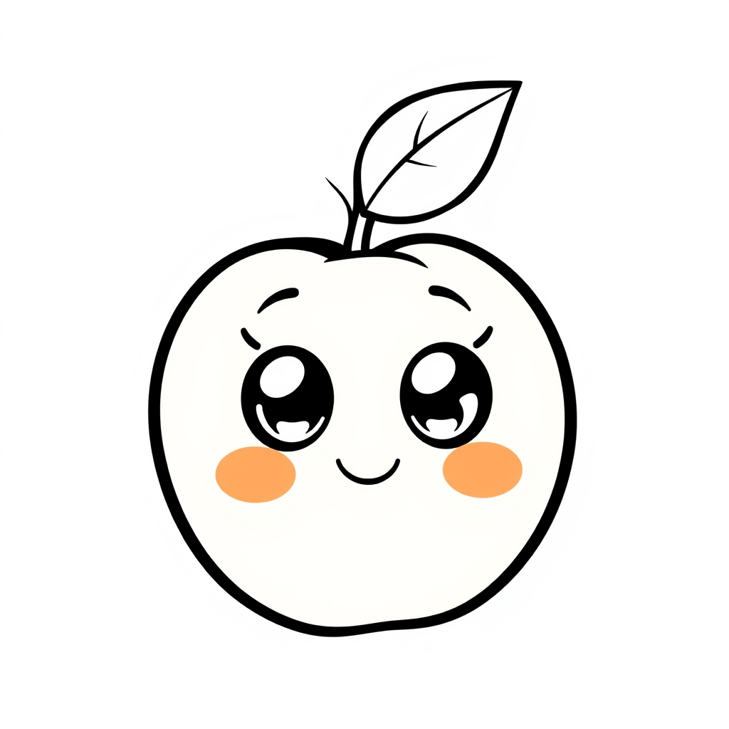 Coloriage Kawaii fruits