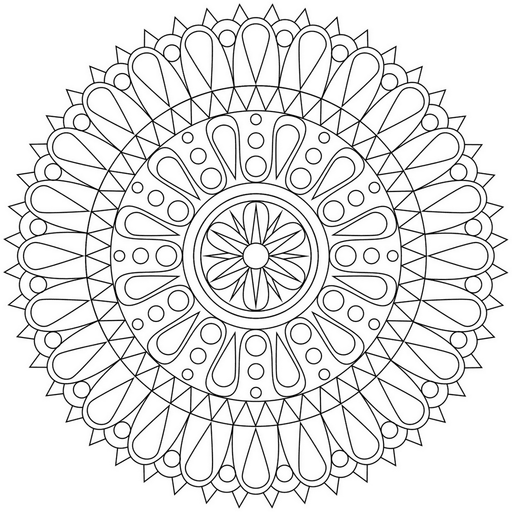 Coloriage Abstract Mandala 4 Par Dora Alis - Mandala à imprimer