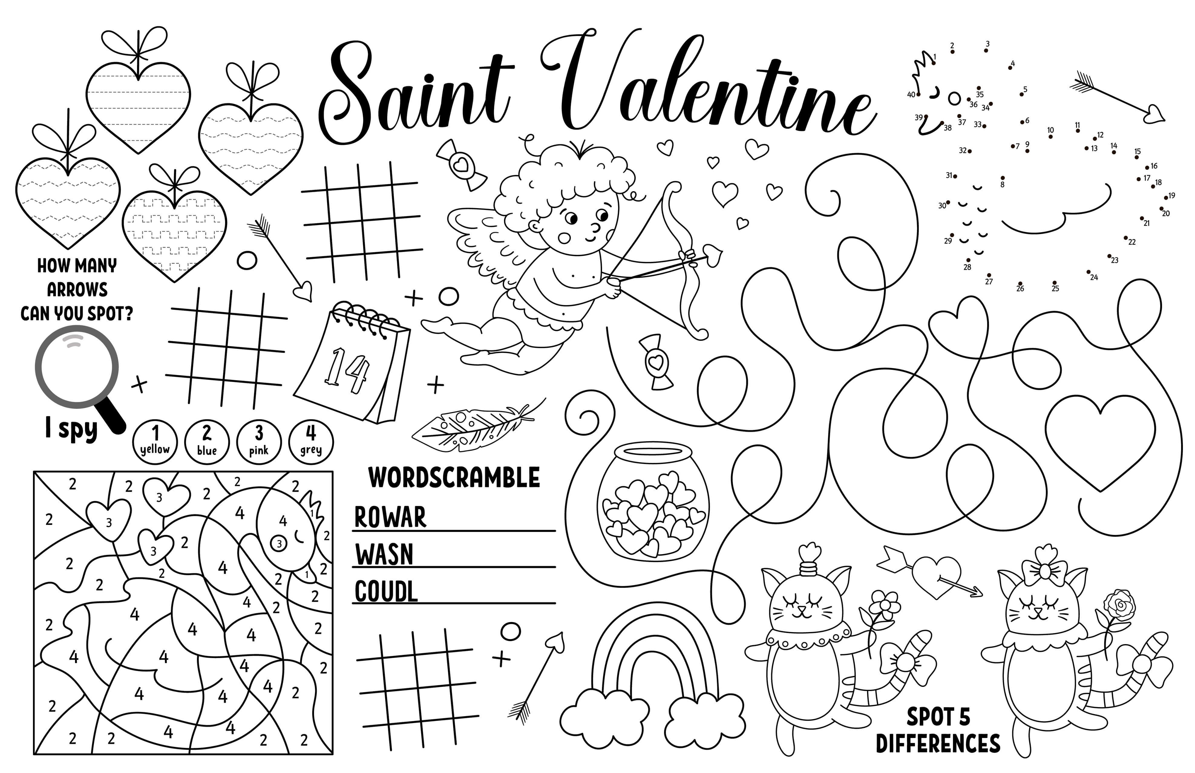 Coloriage Février