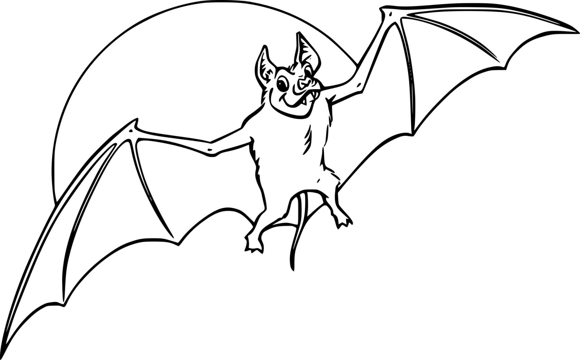 Coloriage Halloween chauve souris