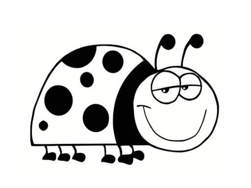 Coloriage Adorable Coccinelle - Coccinelle à imprimer