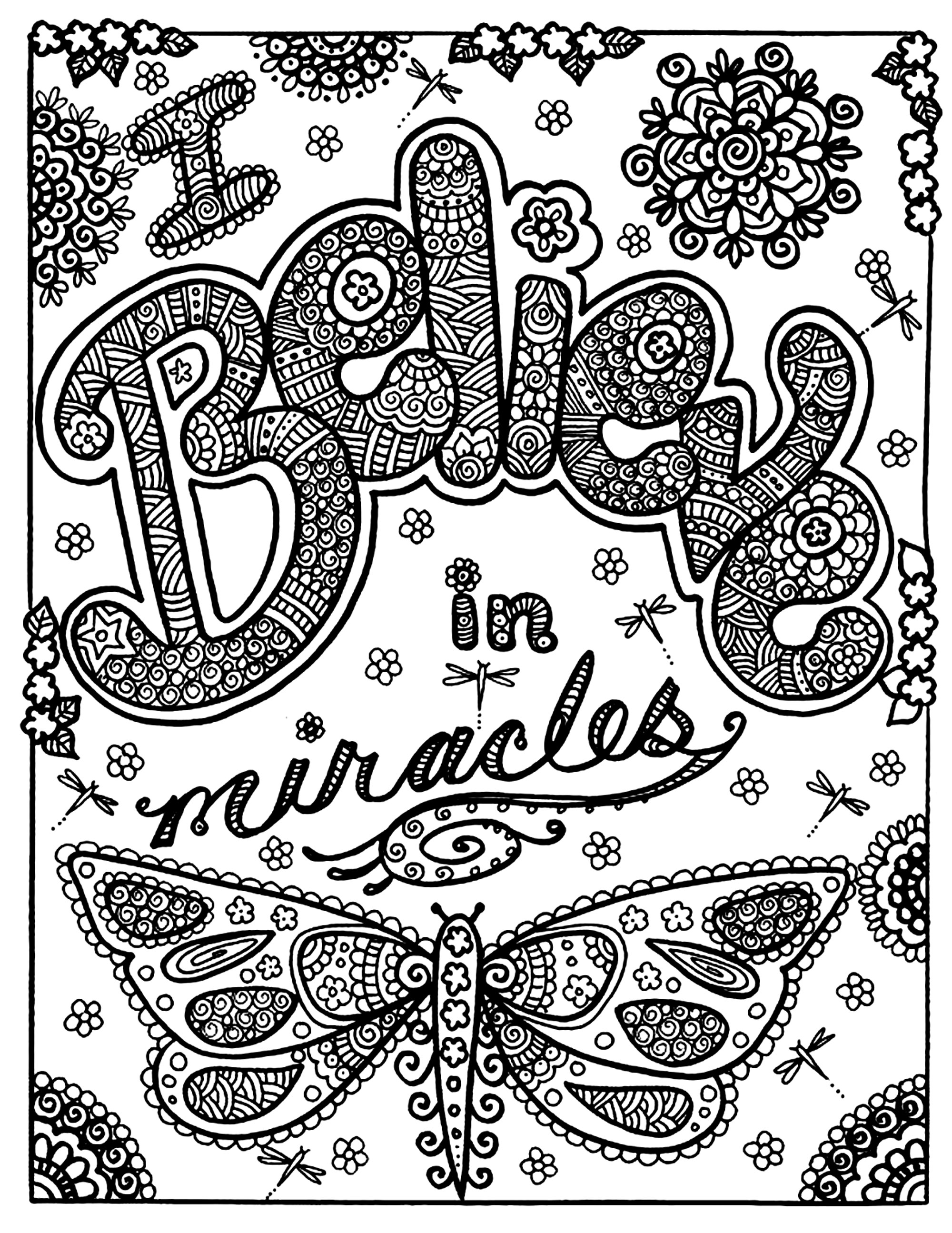 Coloriage Adulte Animaux Papillons - Papillon à imprimer