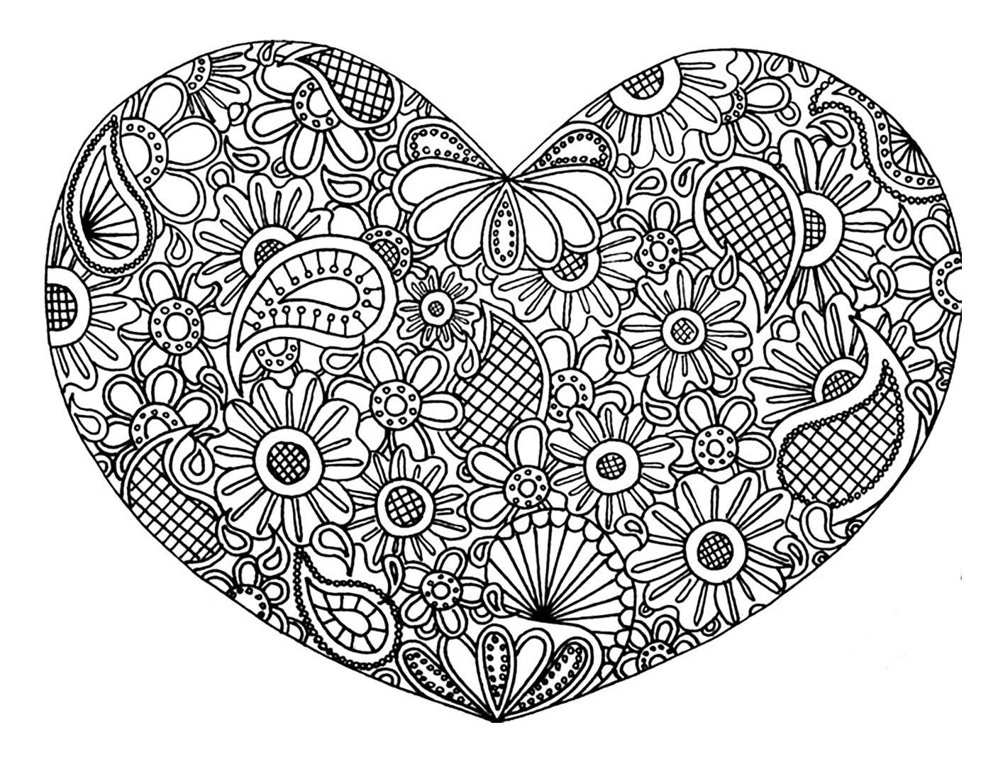 Coloriage Mandala fleuri zen aux motifs enchantés - Adulte à imprimer