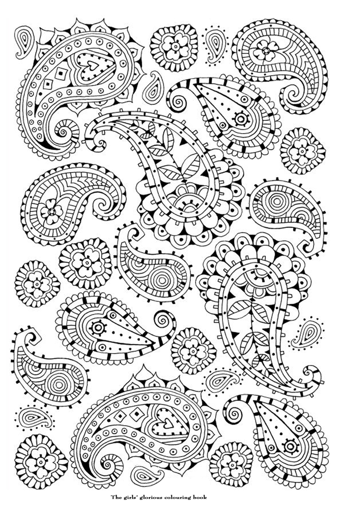 Coloriage Adulte Cultura Cachemire - Adulte à imprimer