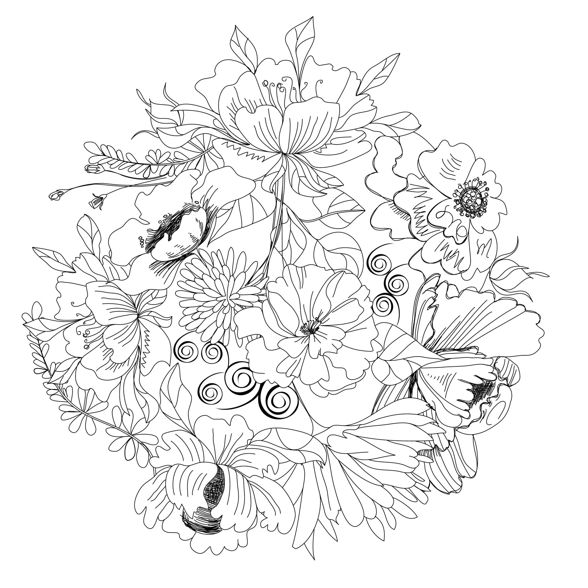 Coloriage Motifs abstraits relaxants pour adultes - Adulte à imprimer
