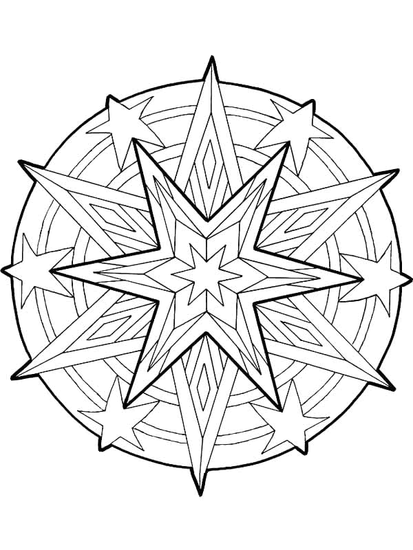 Coloriage Zentagle avec entrelacs et détails fins - Adulte à imprimer
