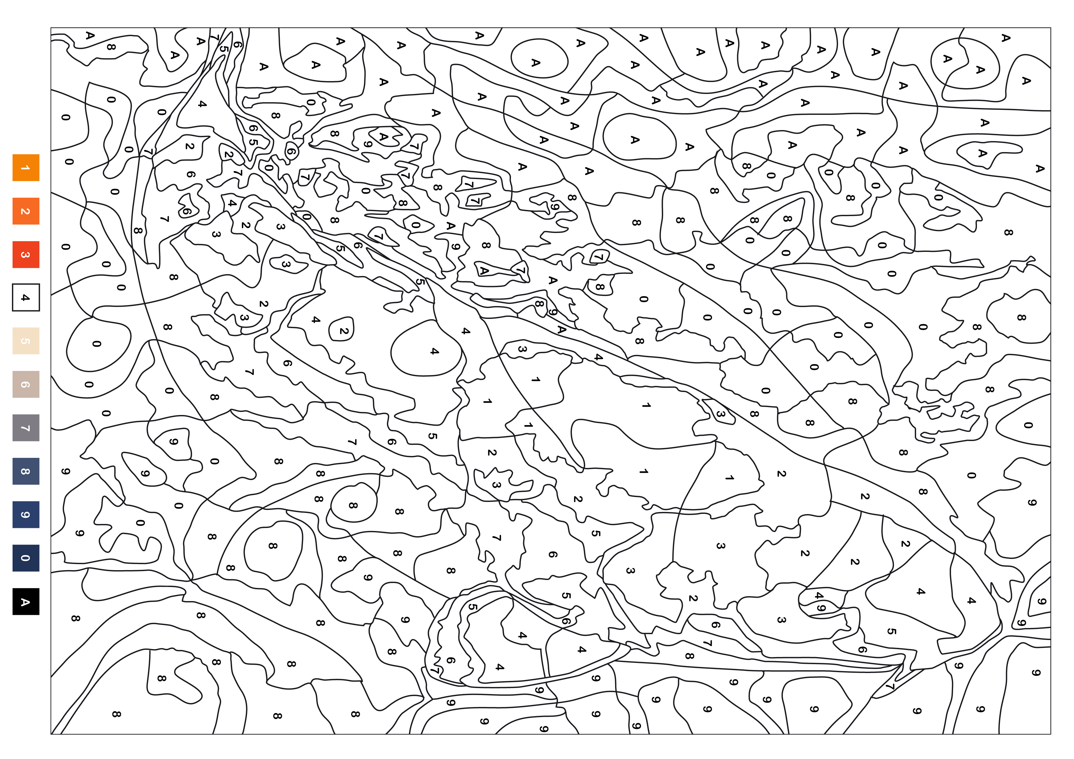 Coloriage Mandala géométrique aux motifs entrelacés - Adulte à imprimer