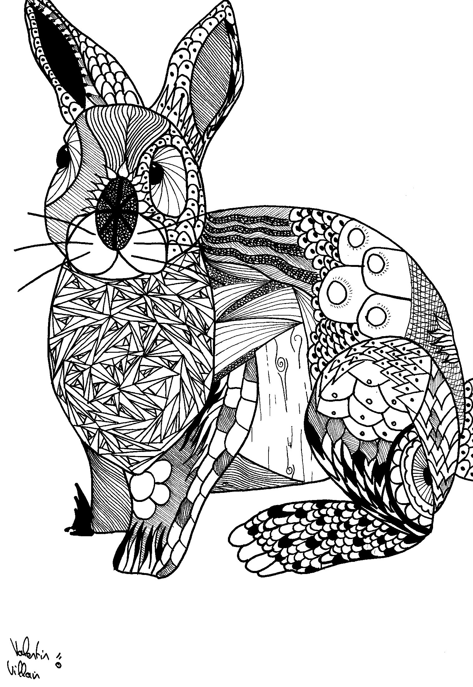Coloriage Pâques adulte