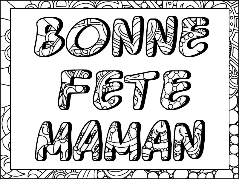 Coloriage Fête des mères