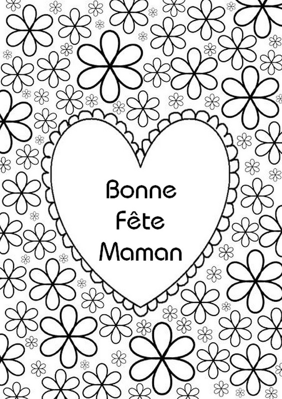 Coloriage Fête des mères