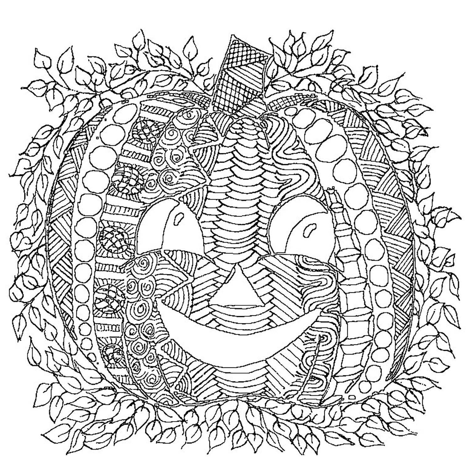 Coloriage Adulte Halloween Citrouille Dessin - Halloween adulte à imprimer