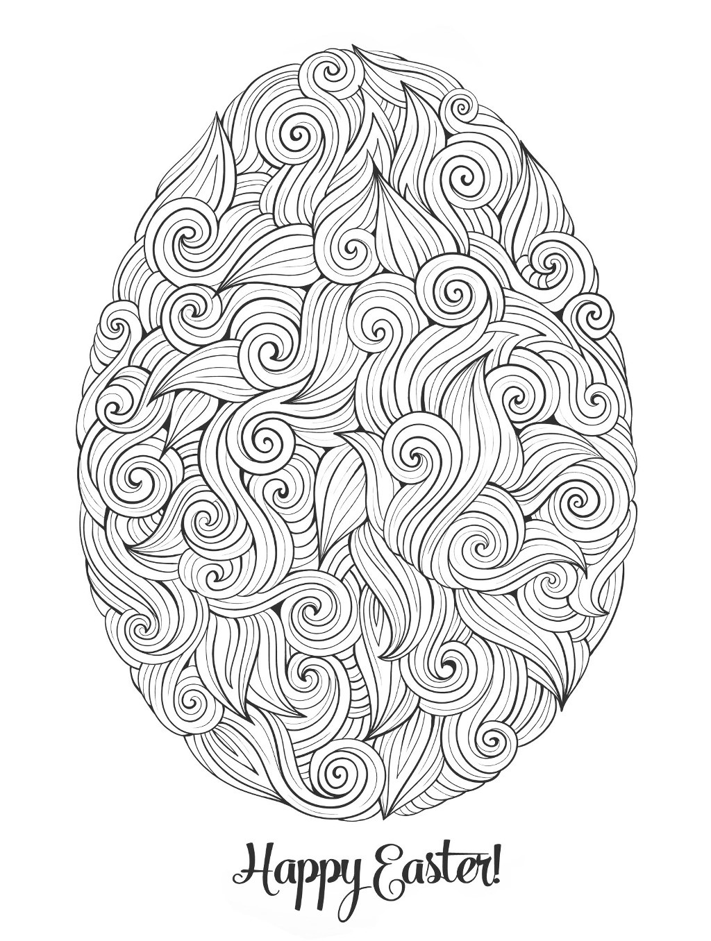 Coloriage Adulte Œuf De Pâques Par Olga Kostenko - Pâques adulte à imprimer