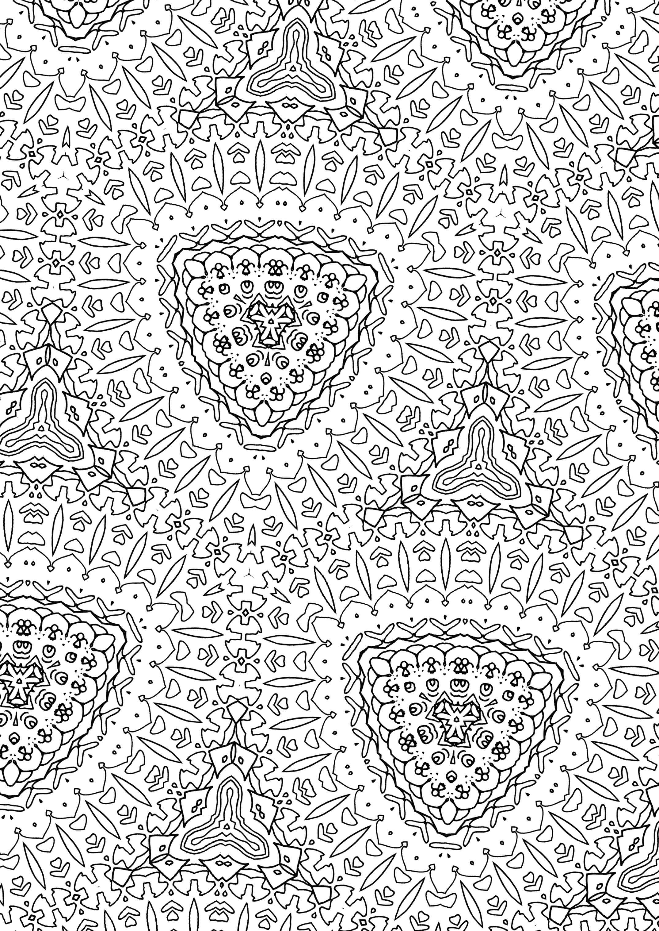 Coloriage Adulte Pattern Zentangle - Adulte à imprimer