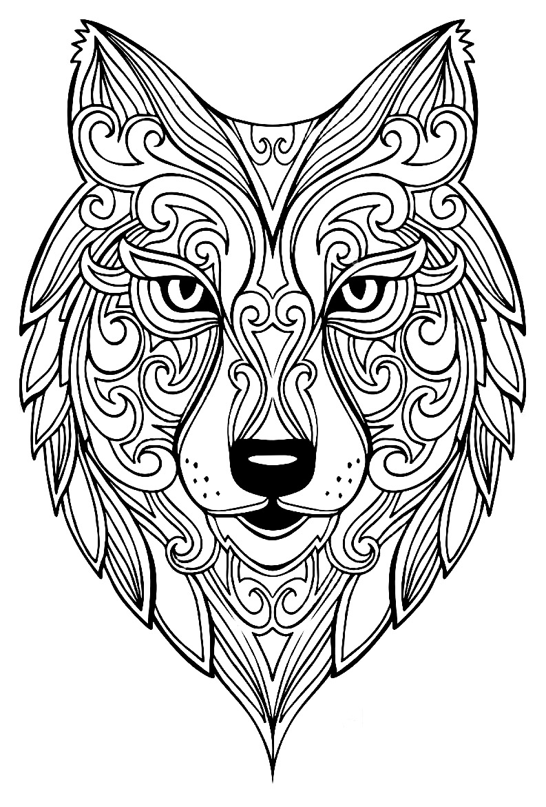 Coloriage Adulte Renard Mandala - Renard à imprimer