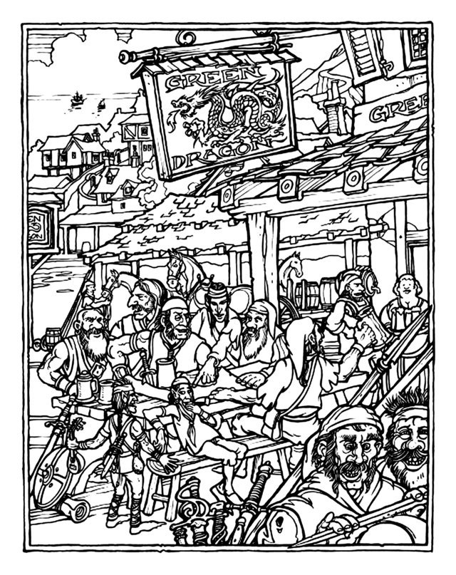 Coloriage Advanced Dungeons And Dragons - Dragon à imprimer