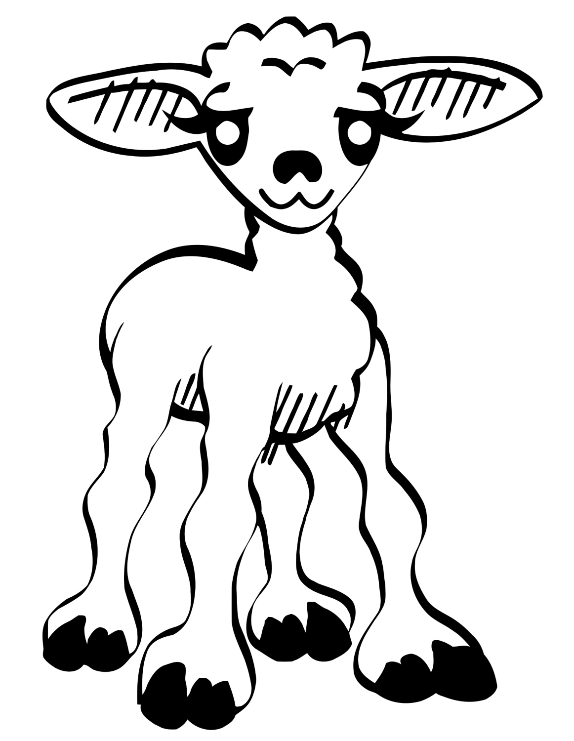 Coloriage Agnelle La Petite Mouton - Mouton à imprimer