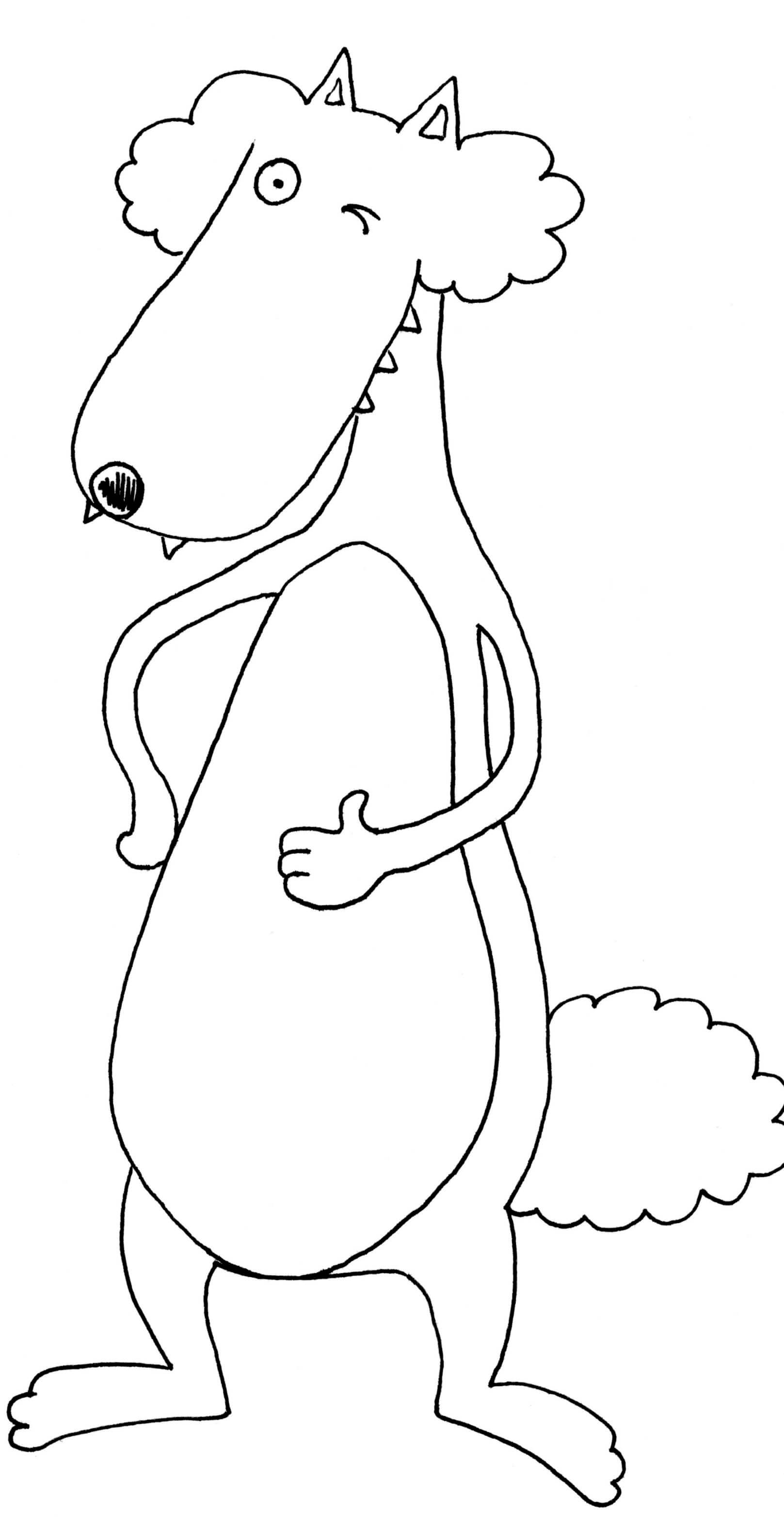 Coloriage Loup auzou